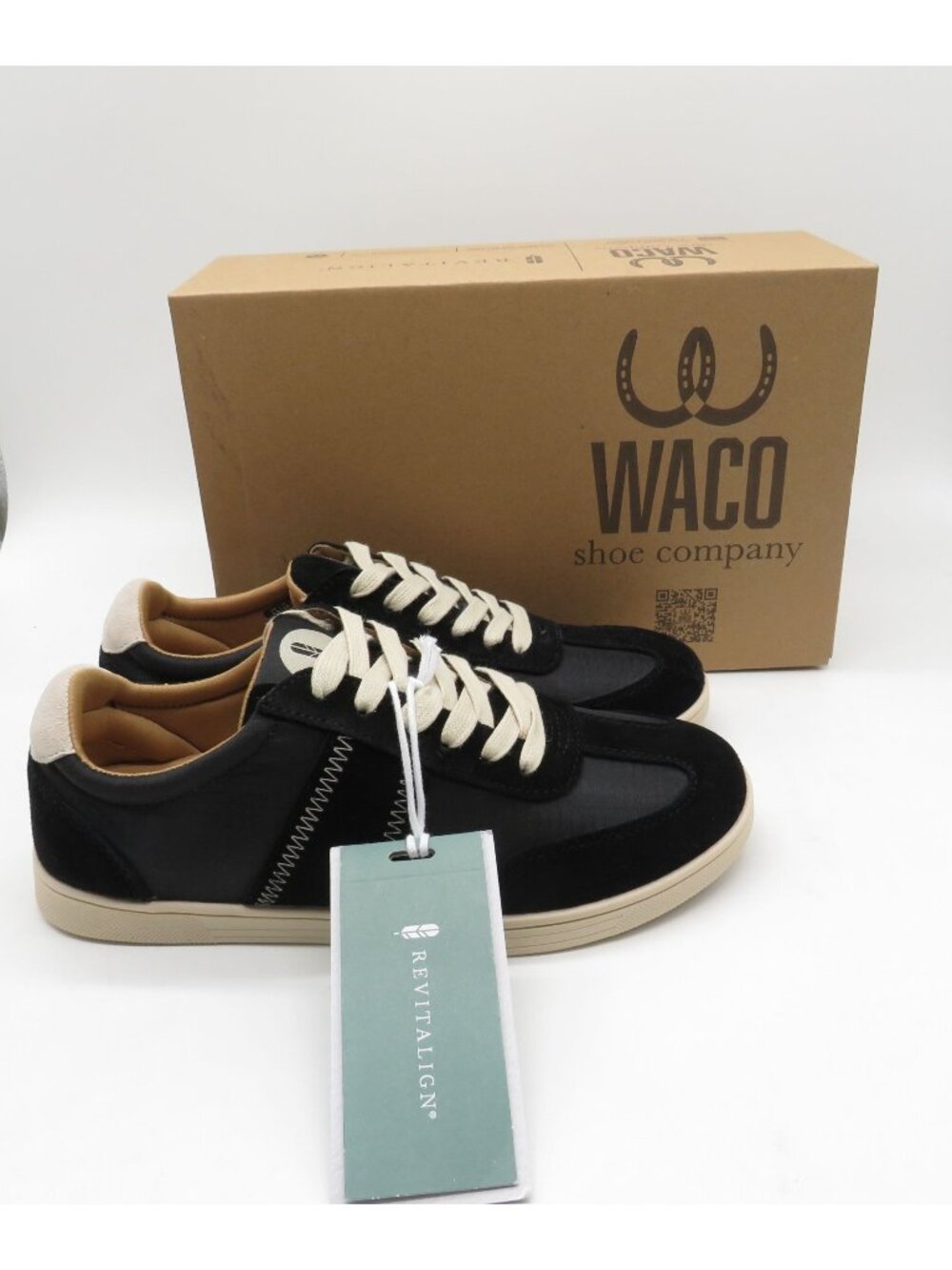 Waco Revitalign Women's Size 7D Sneakers Black Suede Accents NEW